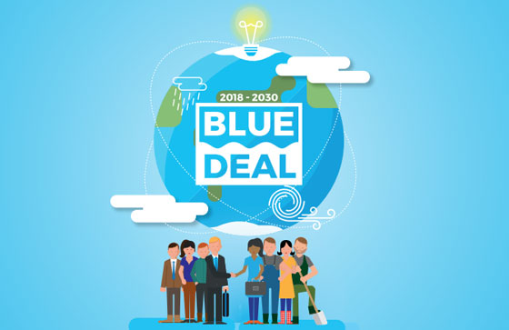 Het logo van de Blue Deal.